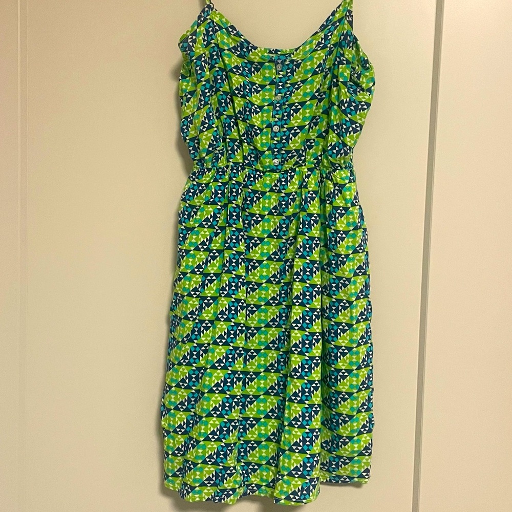Zara blue and green triangle dress